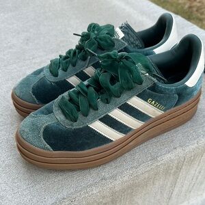 Adidas Gazelle Green Suede Sneakers